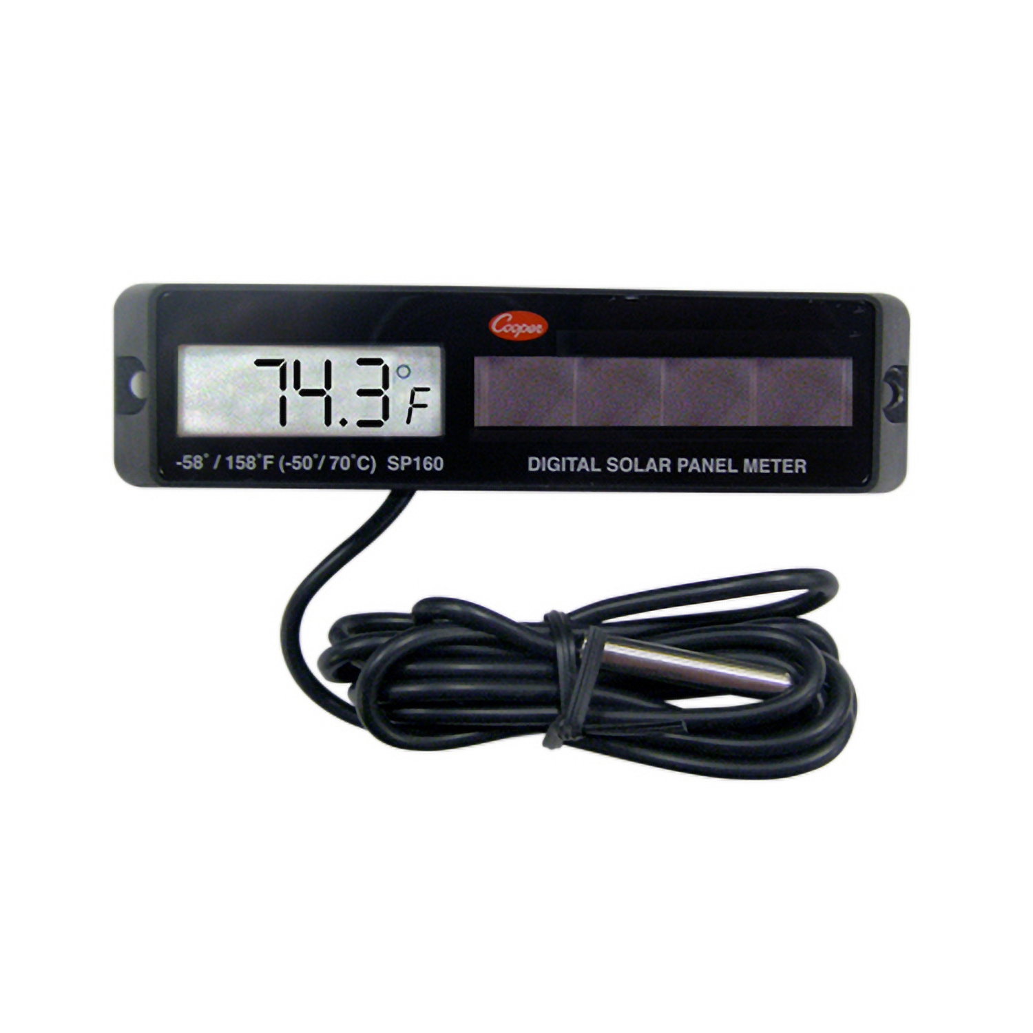 Panel Thermometer, Black Solar