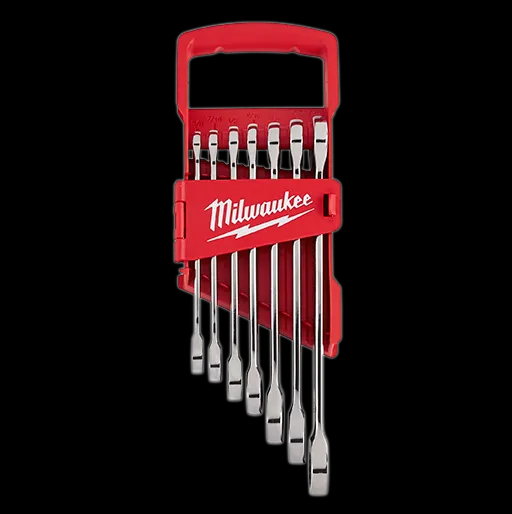 Ratcheting Combination Wrench Set - SAE 7 Pieces