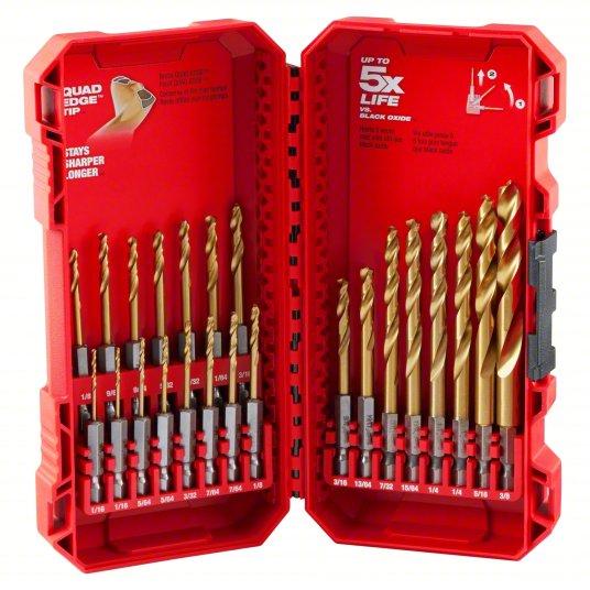 Titanium Drill Bit Set, 23-Pieces