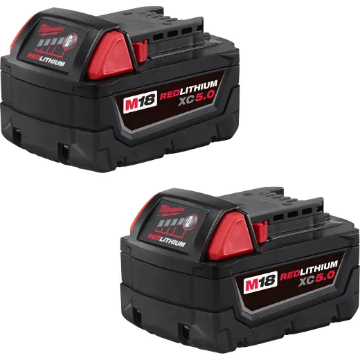 M18 Red Lithium XC5.0 Extended Capacity Battery Two Packs