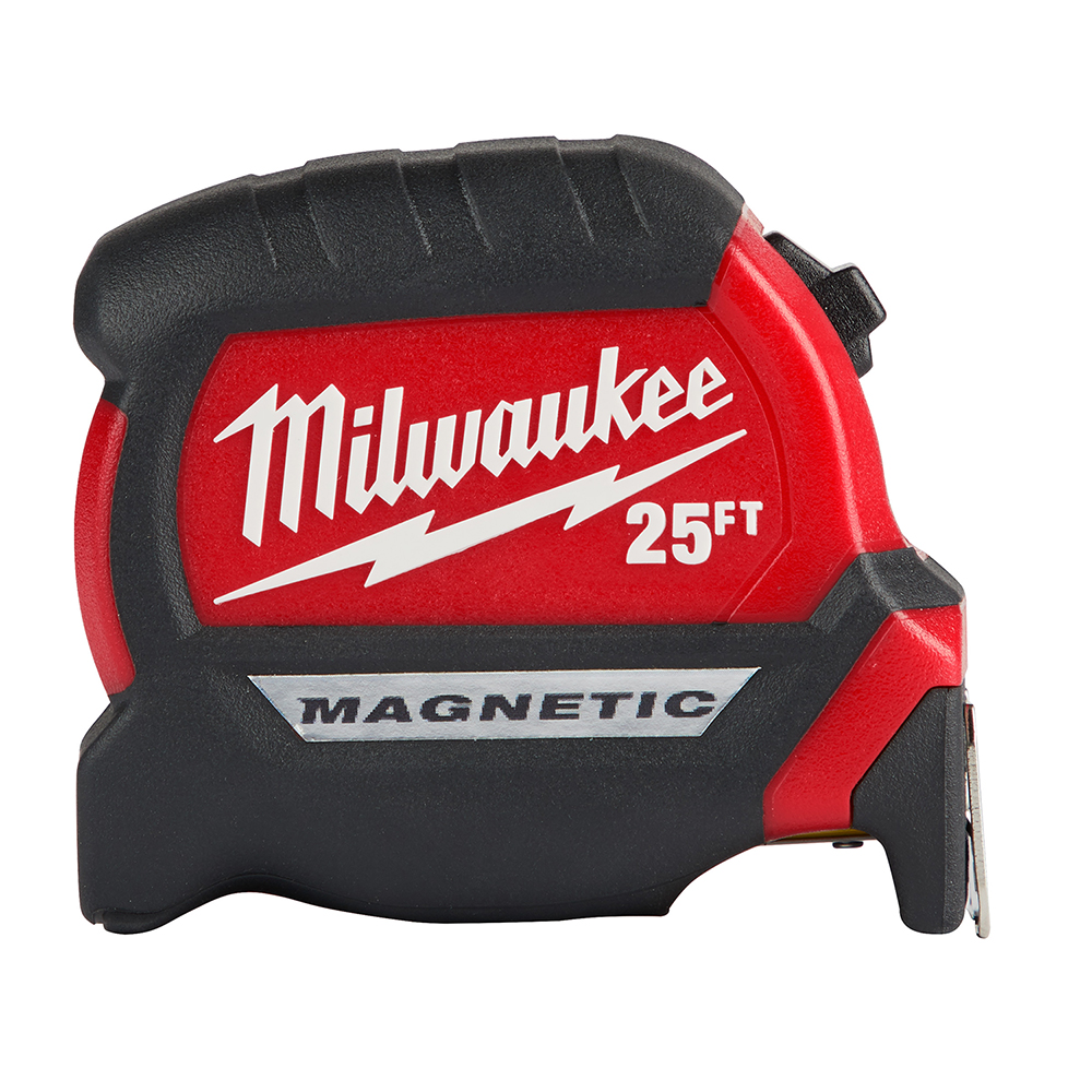 Compact Wide Blade Magnetic Tape Measure 25 ft