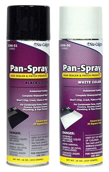 Leak Sealer, Pan Spray, 16 oz Aerosol Can, Black