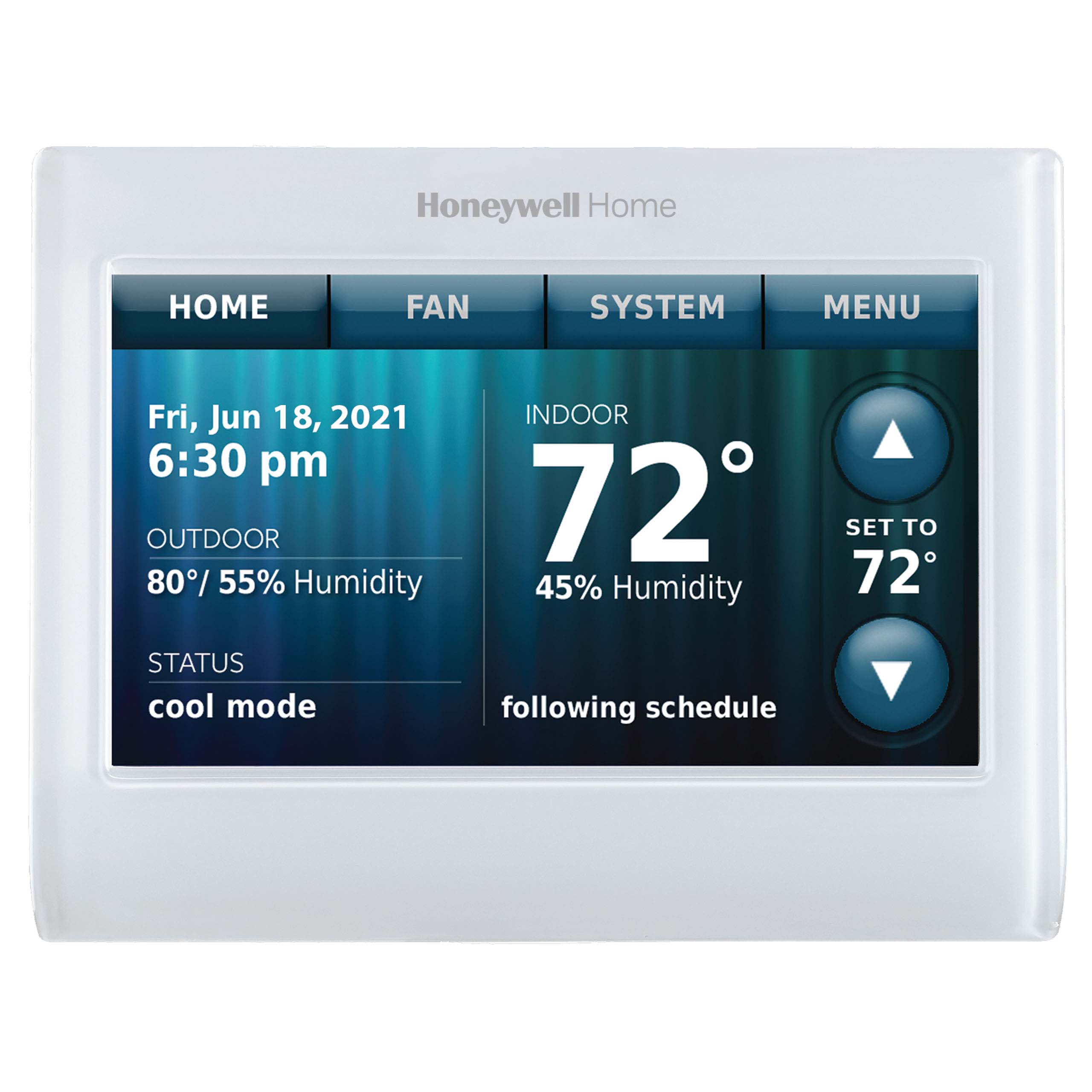 Thermostat, 3H/2C HP 2H/2C Conv 7Day WiFi Tscrn 9000