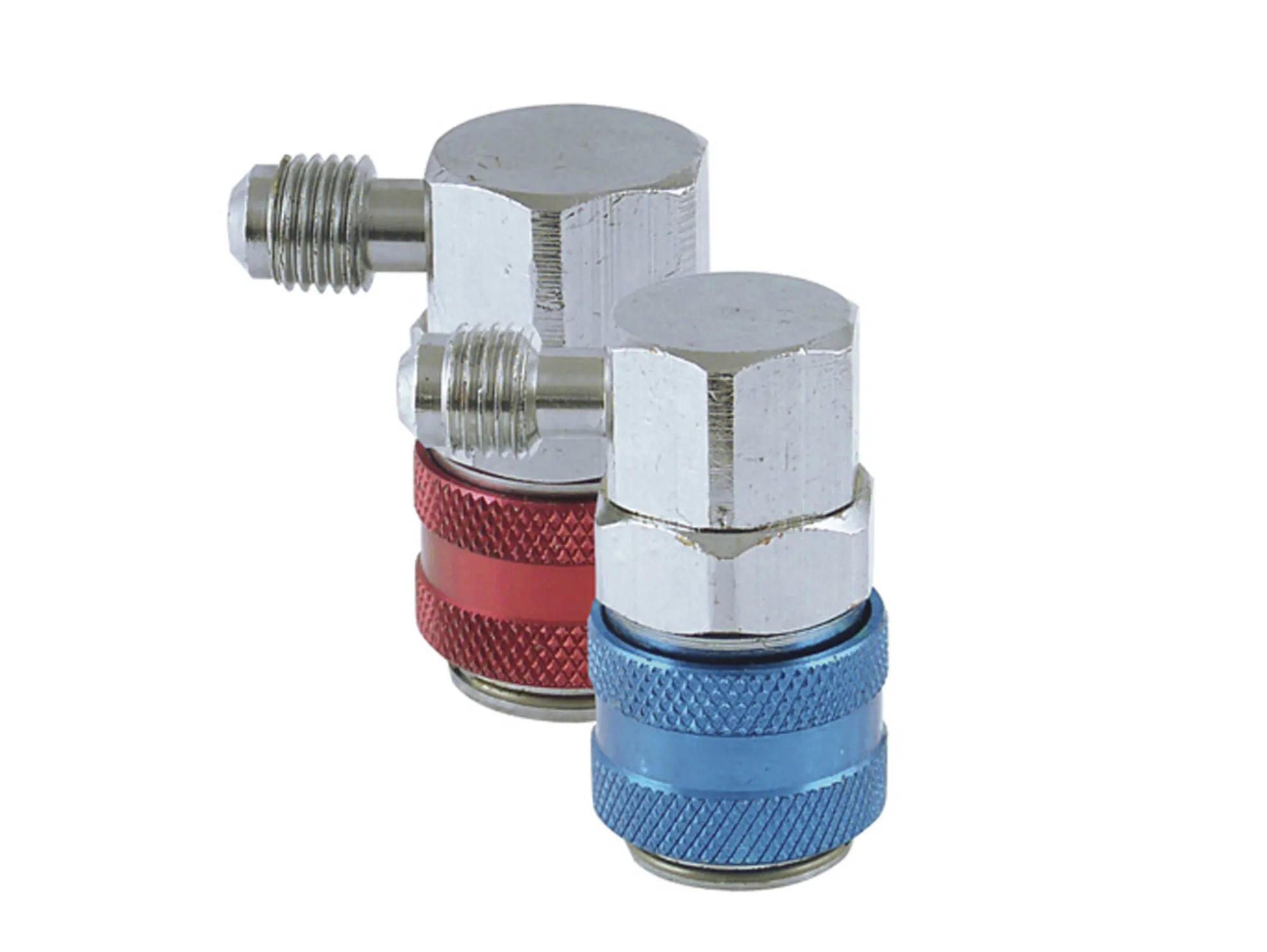 Coupler Set, Low Side Auto Snap 1/4" SAE Male 90 deg R-134a