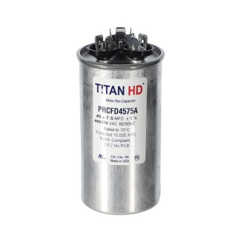 Capacitor, 370/440V 45/7.5mfd Round Motor Run USA