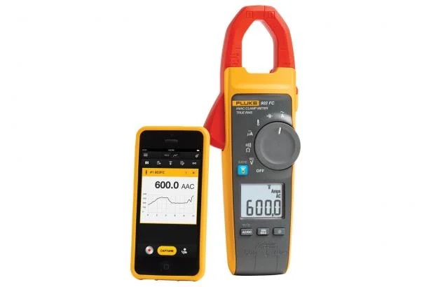 Clamp Meter, 600VAC/DC -14 deg-752 degF HVAC FlukeConnect