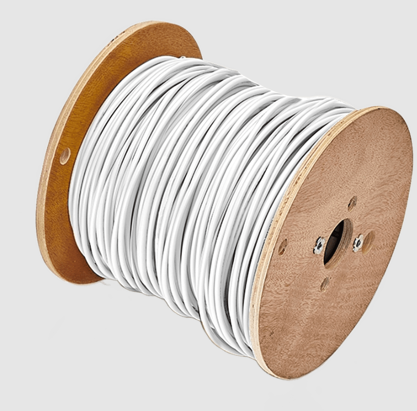 Thermostat Wire, 18/2 CL2P Strand Shield 500' White Plenum