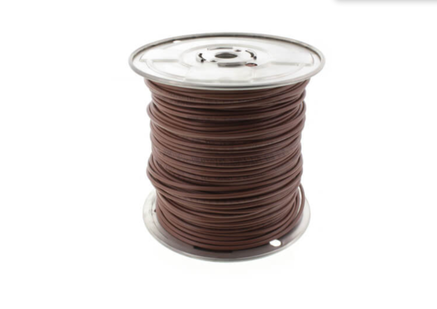 Thermostat Wire, 18/3 CL2 Solid 250' Brown Simpull