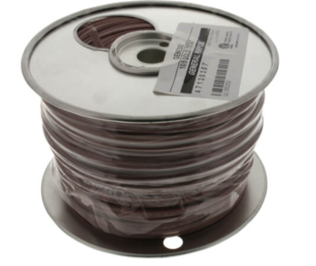 Thermostat Wire, 18/5 CL2 Solid 250' Brown Simpull