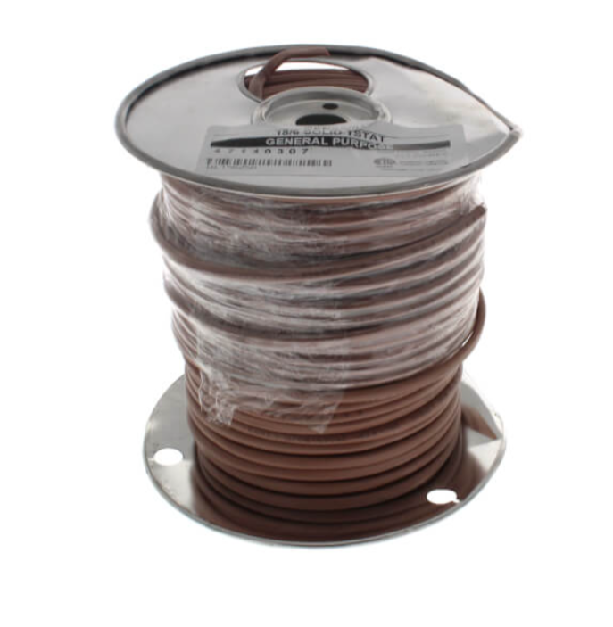 Thermostat Wire, 18/6 CL2 Solid 250' Brown Simpull