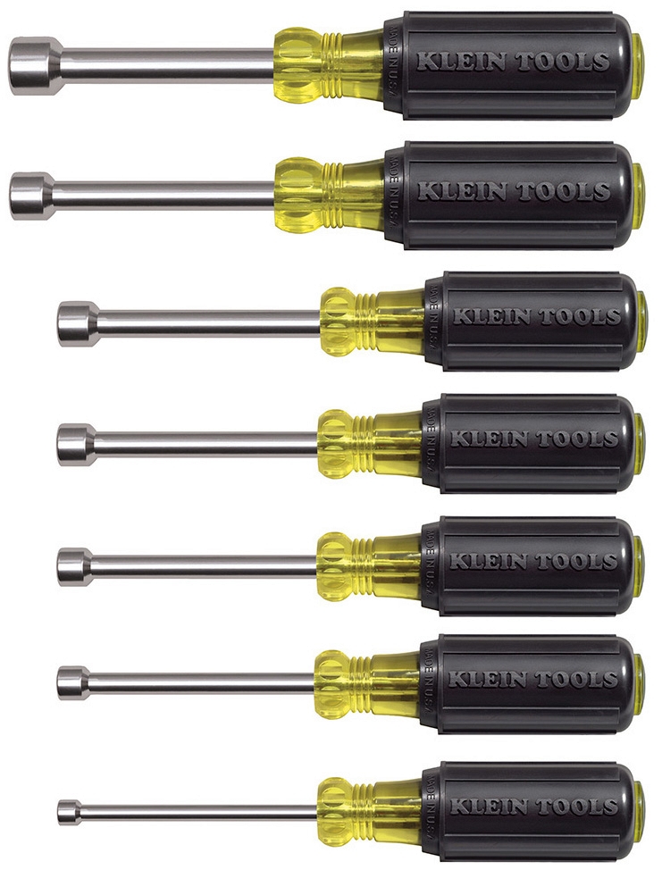 Nut Driver Set, 7-Pc 3" Shaft Magnetic Tip Cushion Grip