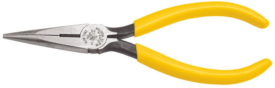 Pliers, 6-5/8" Standard Long Nose Side Cutting