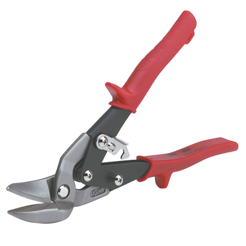 Snips, Cuts Offset Left Red Grip Steel AVs Aviation