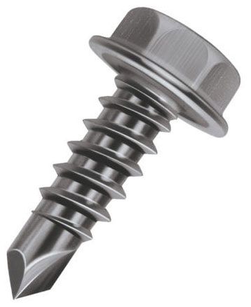 Bit-Tip Screw, 10-16x1/2" 5/16" Dr 100pk #2 Hex Washer Hd