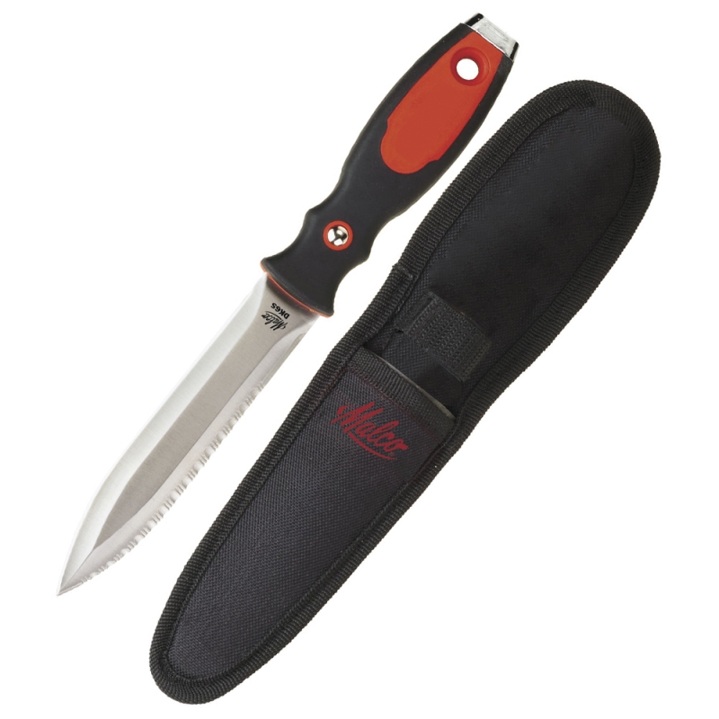 Duct Knife, 6" Double Edge Cushioned-Gripped Serrated