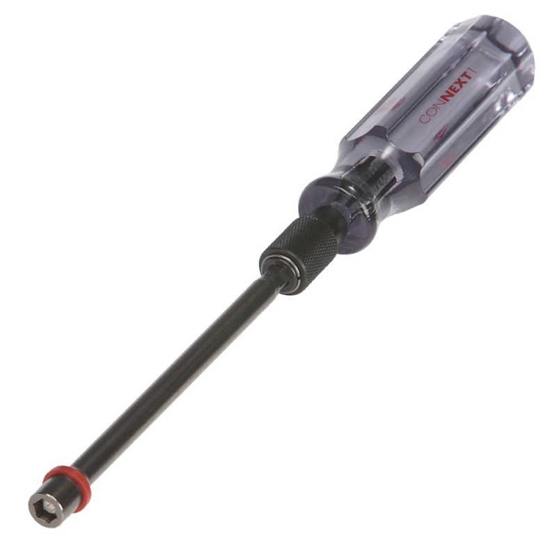 Hex Driver, 1/4" Pre-Assembled Magnetic 6-7/8"L Red CONNEXT