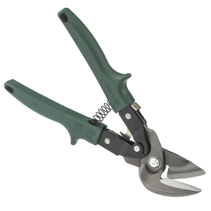 Snips, Cuts Right Grn Ergonomic Grip Offset Aviation Max2000