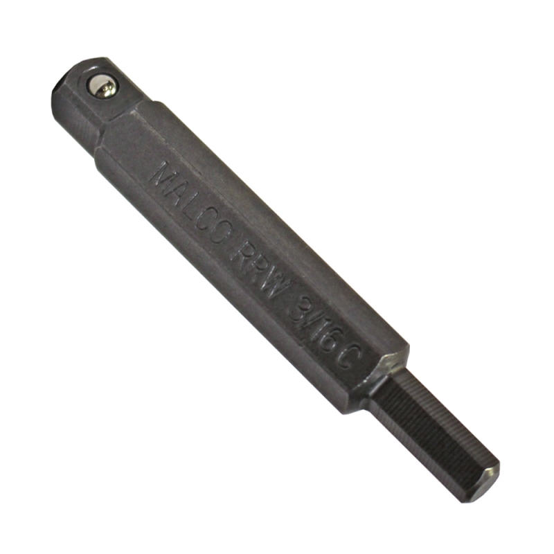 Wrench Insert, 3/16"x1/4" Hex Key 1/2" Tip 1/Pk