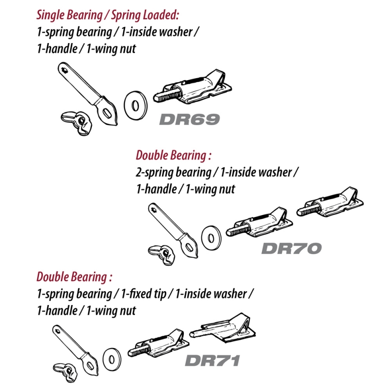 Damper Nuts, 1/4" Wing