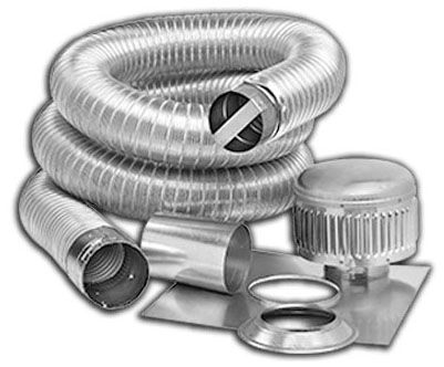 Chimney Liner Kit, 4"x35" Flex Aluminum Economy MLKE