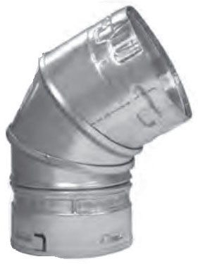 B-Vent 45/60 deg Elbow, 5" 5GVL45