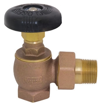 Radiator Valve, 1"FPTxMPT Union AngleSteam BrzBody RA1AP