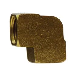 Elbow Fitting, 1/2", Fe. NPTF, Brass, 90 deg Elbow