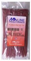 Wire Tie, 11" 50# Plenum Rated Burgundy Nylon