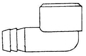 Elbow Fitting, 1/2" x 3/4", Barb x FPT, 90 deg Elbow