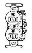 Receptacle, E-Z Wire & Screw 15A 125V NEMA 5-15R, Dplx Ivory