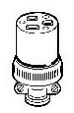 Plug Connector, 20A 125V Yellow Vinyl Straight Blade