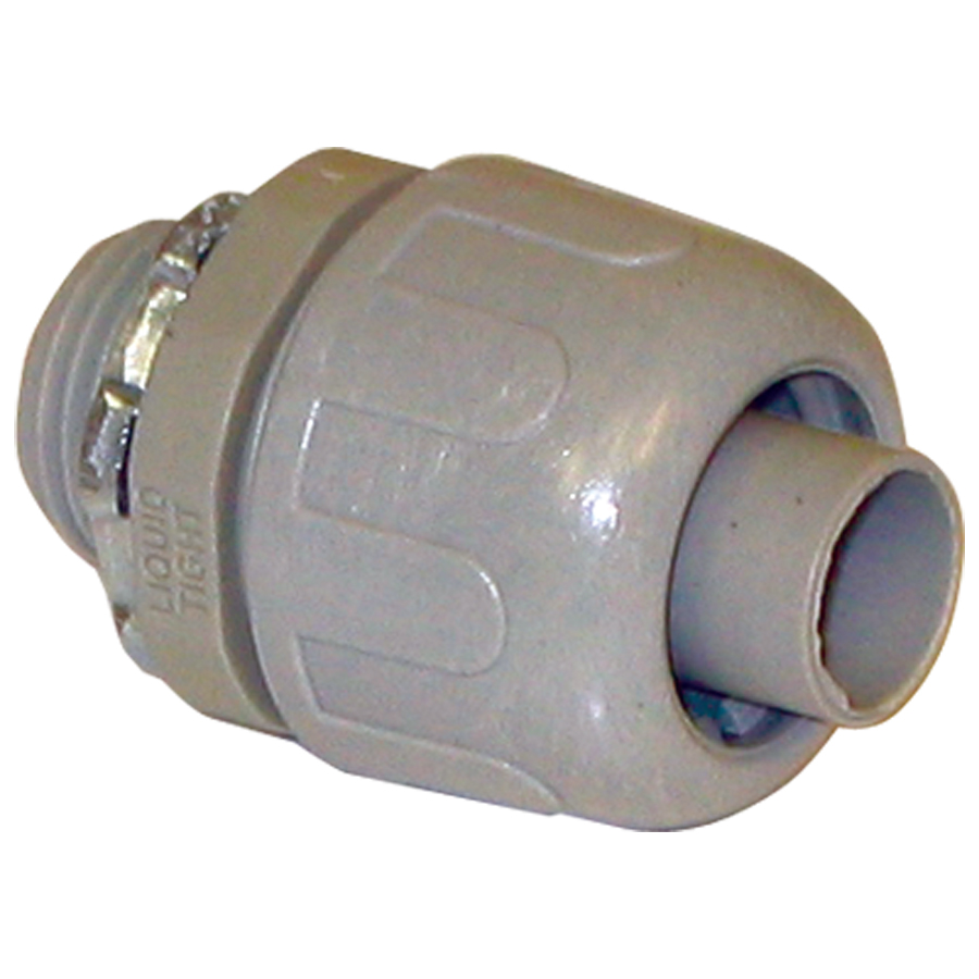 Electrical Fitting, 1/2" Liquid-Tight PVC Str Connector