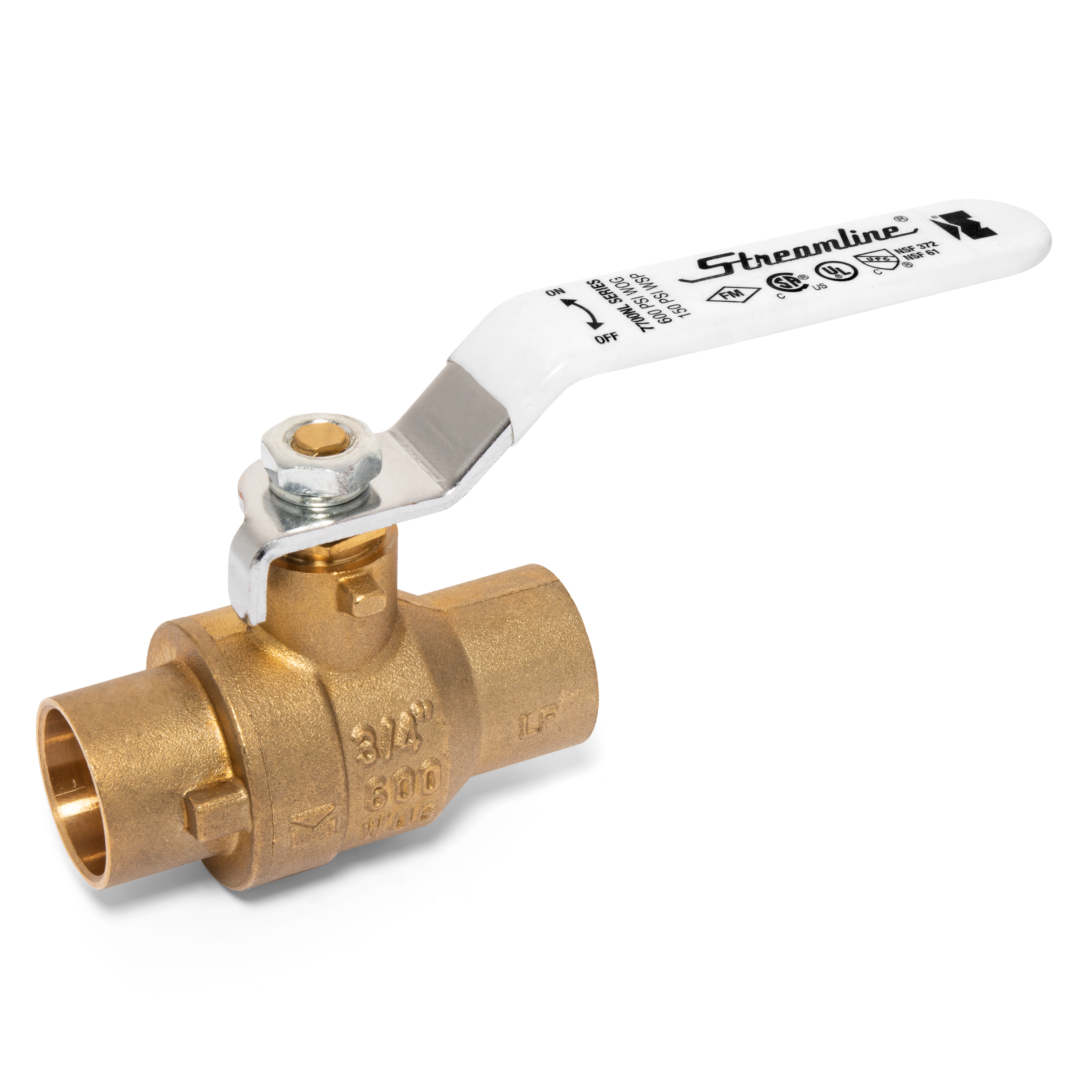 Ball Valve, 1" Solder Brass 2pc Full Port LFFBVS-3C