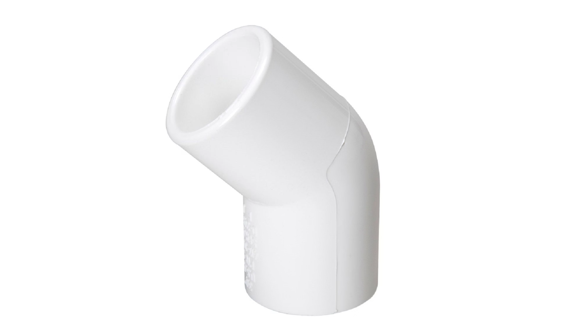 Elbow Fitting, 1", Slip, Sch40 PVC, 45 deg Elbow