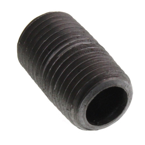 Black Steel Nipple, 1/4"xClose Std Wt