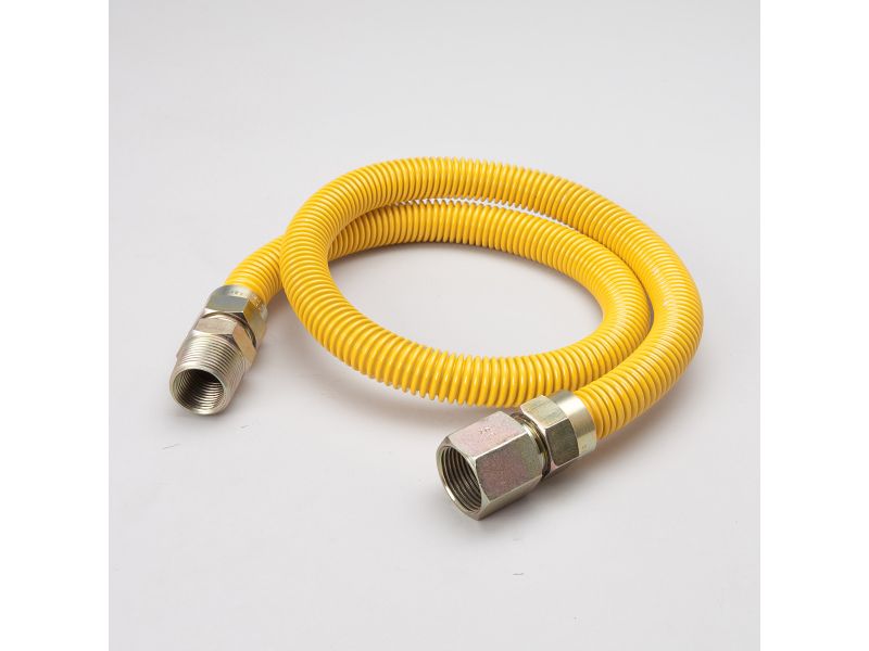 Gas Connector, 1/2"ID 3/4"FPTxMPT 36"L Flexible