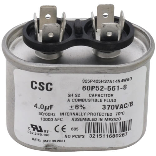 Capacitor, For Use with PGBL 400 Packaged Furnaces