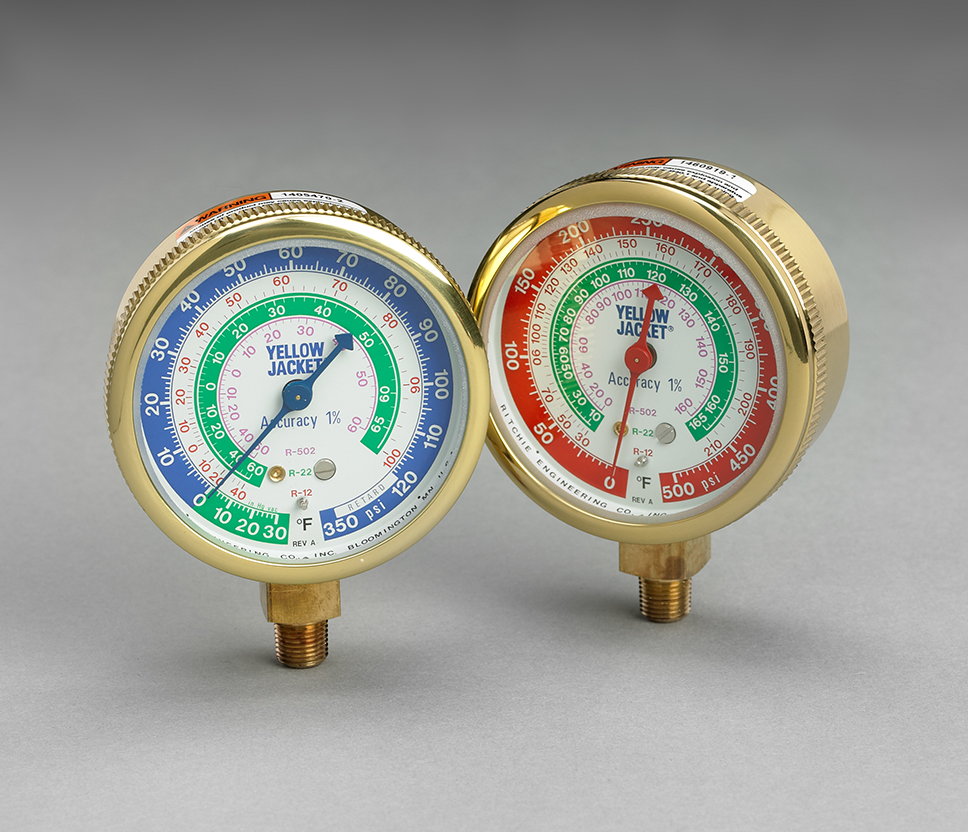 Manifold Gauge, 1/8", MPT, 2-1/2" Dial, Compound Gauge