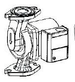 Circulating Pump, 92W In-Line Wet Rotor SS 2940rpm NRF