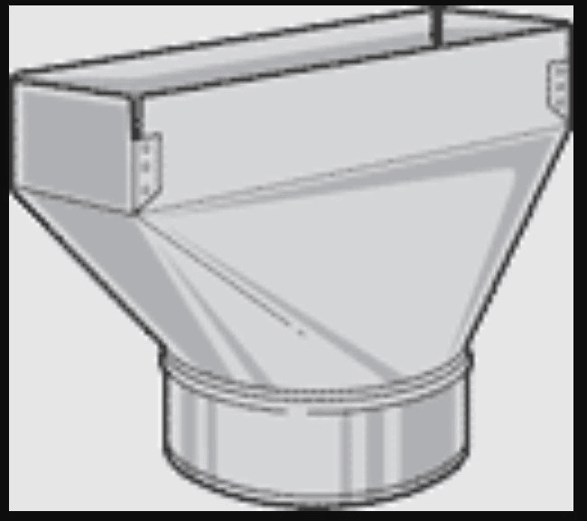 Sheet Metal Register Boot, 4"x10" - 5" Straight Back