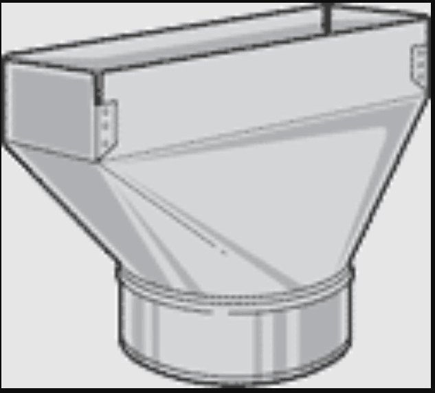 Sheet Metal Register Boot, 4"x12" - 6" Straight Back