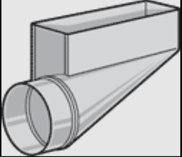 Sheet Metal Register Boot, 4"x10" - 6" End Left