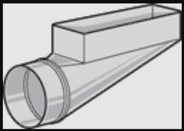 Sheet Metal Register Boot, 4"x12" - 6" End Center