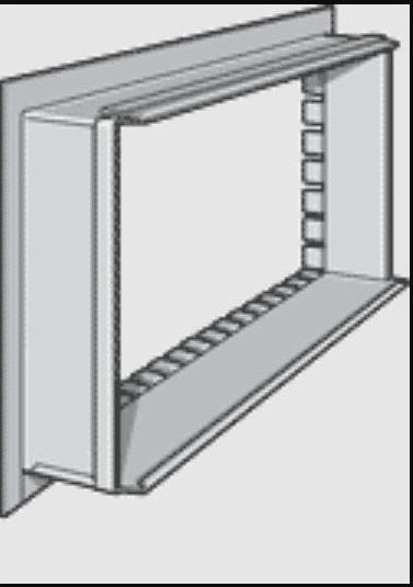 Sheet Metal Collar, 20"x8" Straight Duct