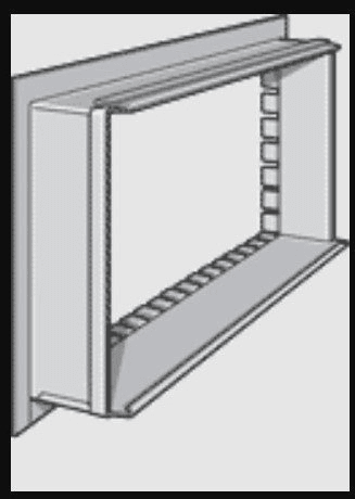 Sheet Metal Collar, 24"x8" Straight Duct