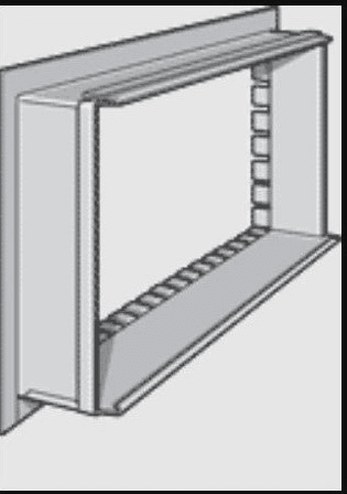 Sheet Metal 90 deg Elbow, 24"x8" Vertical Shortway Duct