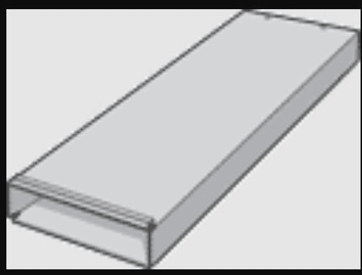 Sheet Metal Wall Stack, 3-1/4"x10" 24" Lgth