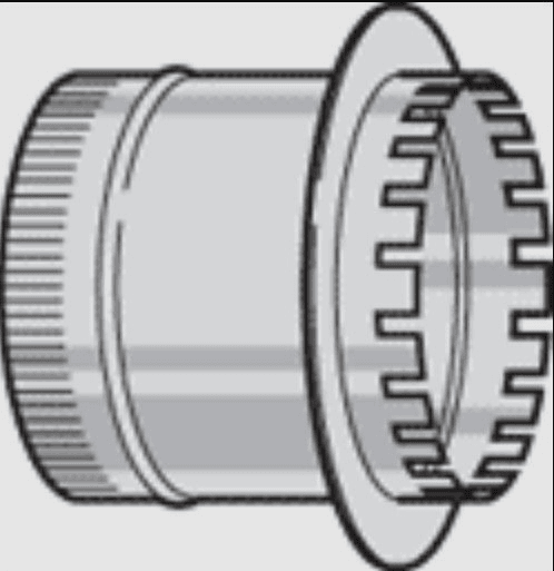Sheet Metal Duct Board Take-Off Collar, 8"