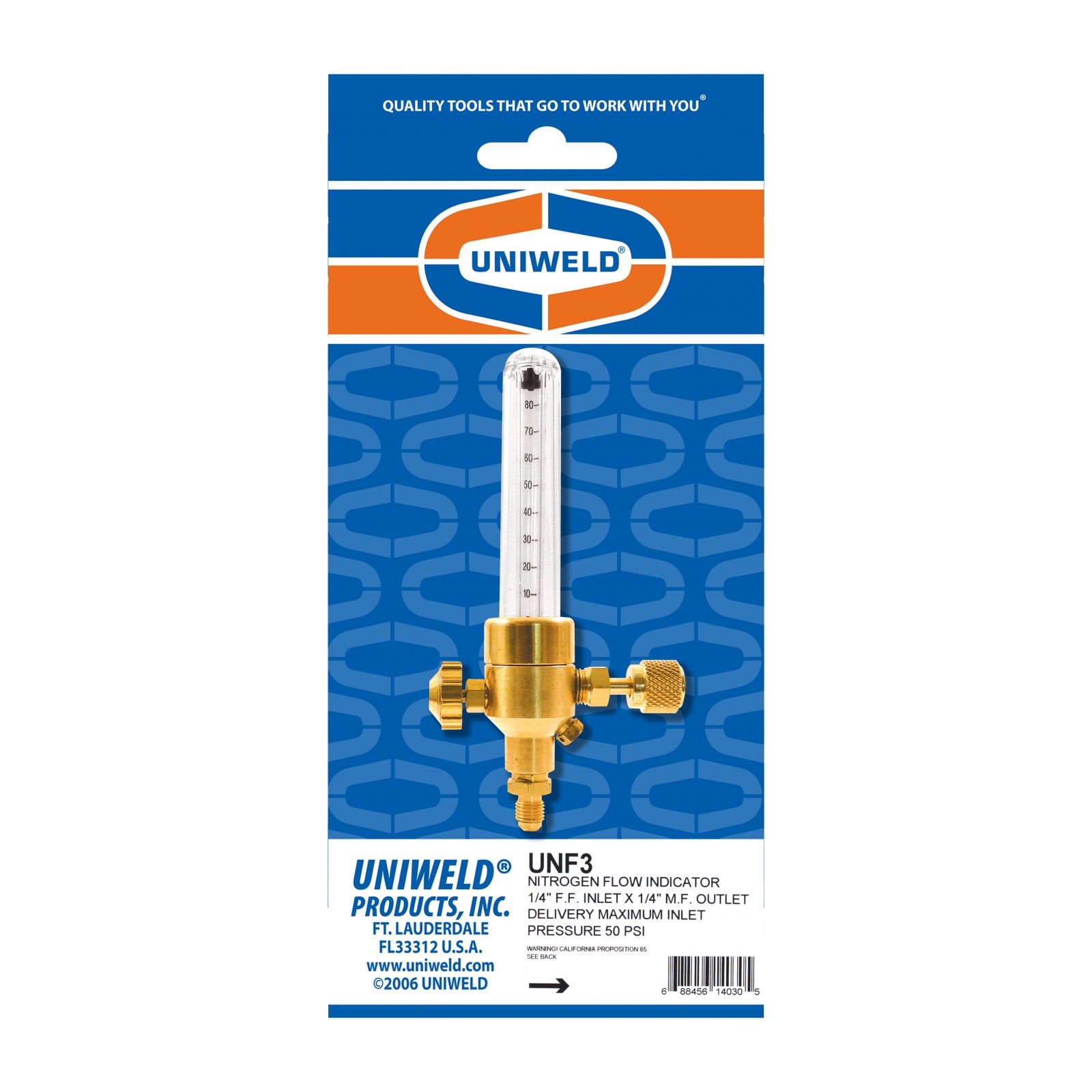 Nitrogen Flow Indicator, 1/4" FF x 1/4" MF