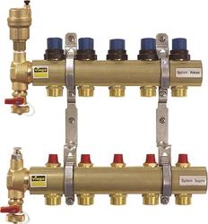 Manifold, 1", FPT, Brass, 3-Outlet